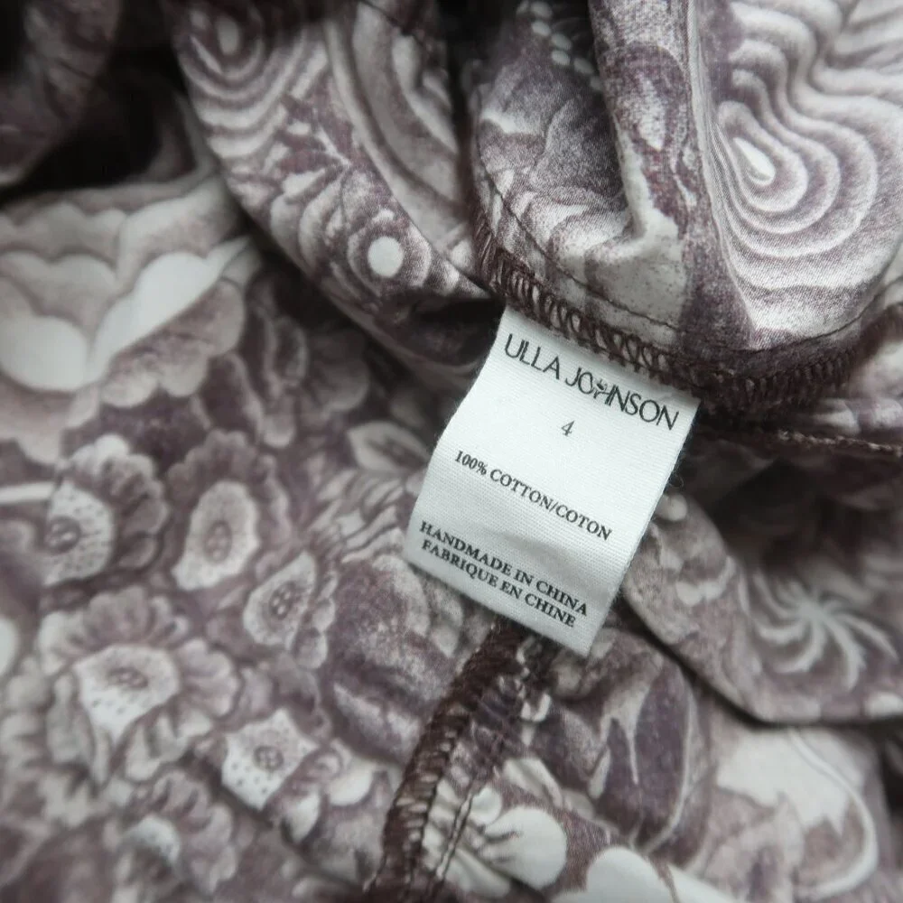 Ulla Johnson Lola Long Sleeve Floral Ruffle Mini Dress Size 4 - Picture 8 of 12